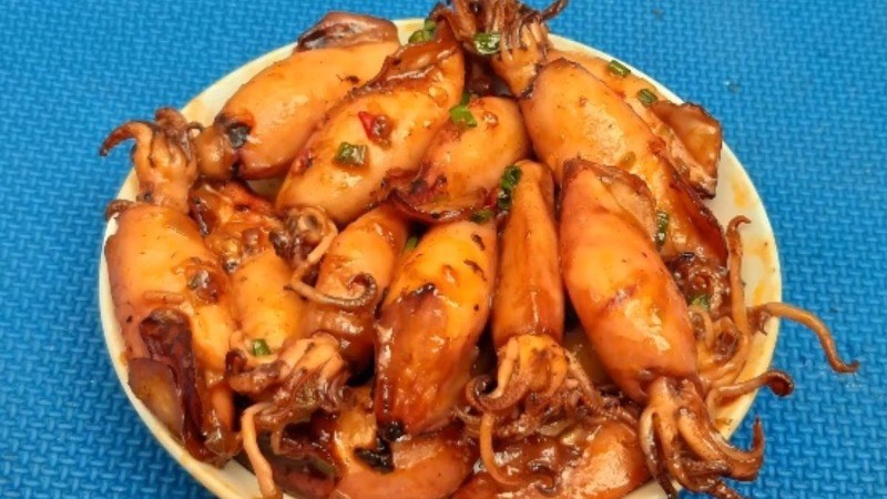 Mực ống chiên nước mắm