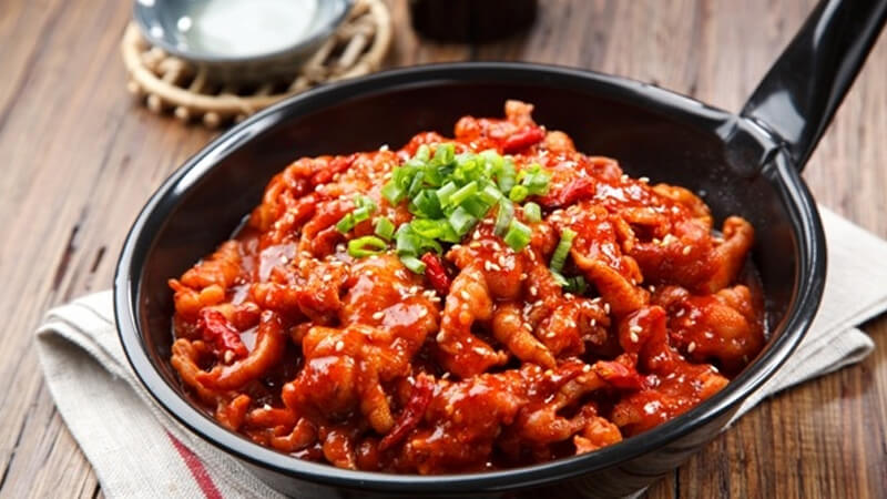 Chân gà xào cay Hàn Quốc Chân gà xào cay Hàn Quốc