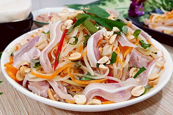 Món ngon mỗi ngày: Món gỏi đu đủ trộn tai heo
